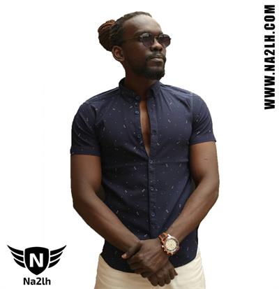 قميص نص كم منقوش